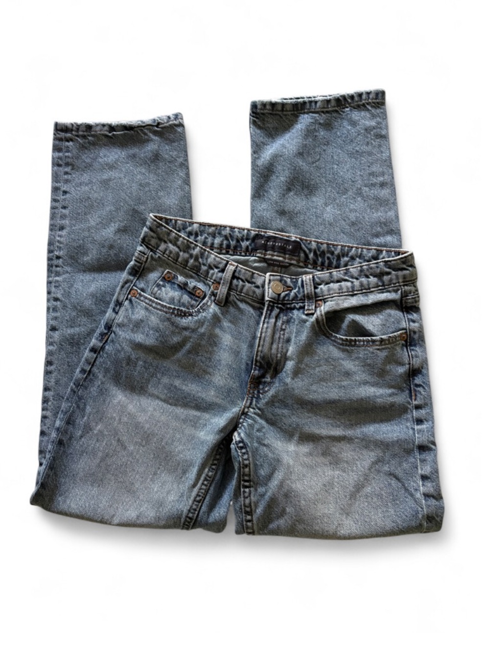 Aeropostale Low Rise Baggy Jeans - Light Blue Denim